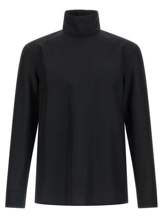 Black Polyester Blouse