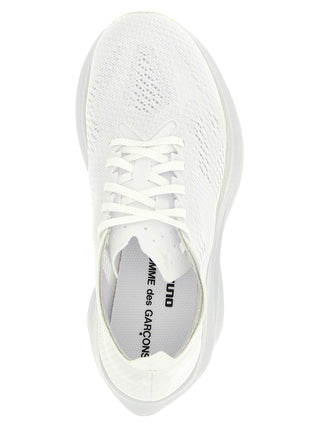 White Synthetic Athletic Sneakers