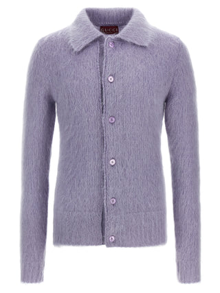 Purple Wool Cardigan