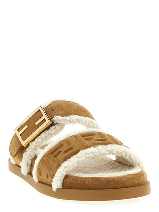 Sandalias de becerro beige