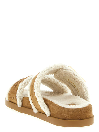 Sandalias de becerro beige