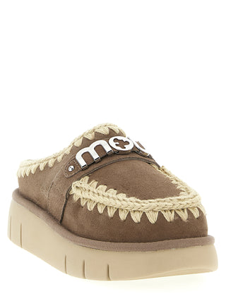 Brown Lambskin Clogs