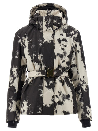 Chaqueta shell multicolor de poliéster