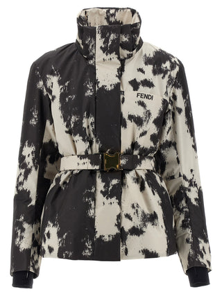 Chaqueta shell multicolor de poliéster