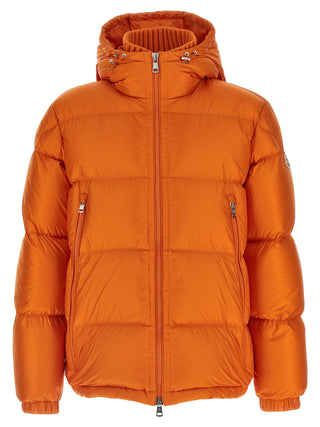 Orange Polyamide Full-Length Jacket
