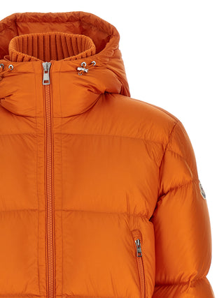 Orange Polyamide Full-Length Jacket