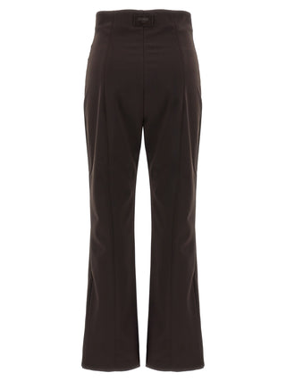 Brown Polyamide Athletic Pants