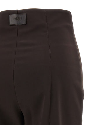 Brown Polyamide Athletic Pants