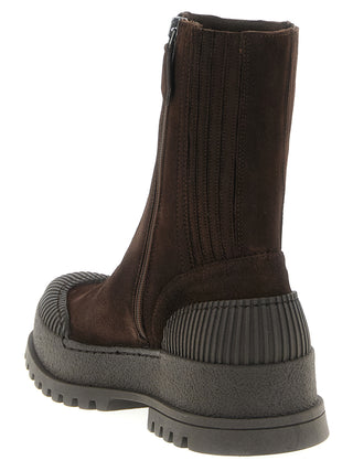 Brown Goatskin Ankle Boots