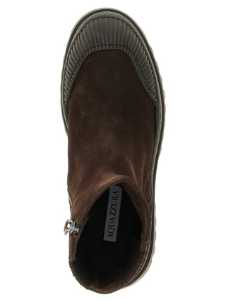 Brown Goatskin Ankle Boots