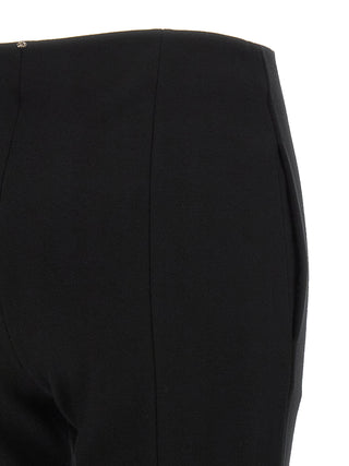 Black Viscose Casual Pants