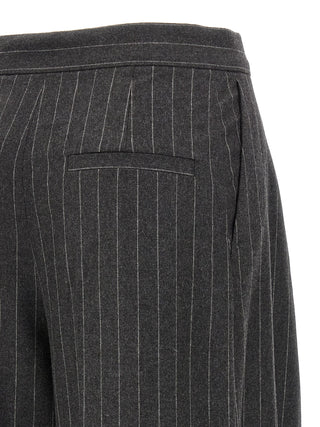 Pantalones de vestir de lana virgen gris