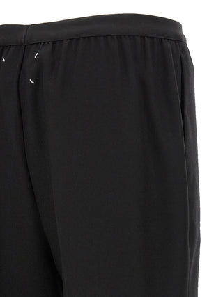 Black Virgin Wool Casual Pants