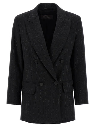 Blazer de lana virgen negra  