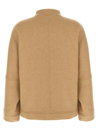 Beige Cashmere Bomber