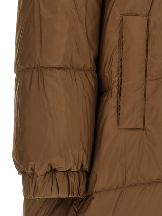 Brown Polyester Parka