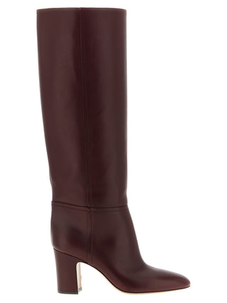 Bordeaux Leather Over The Knee