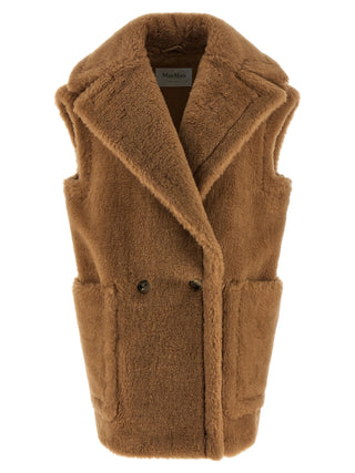 Beige Wool Sleeveless Jacket