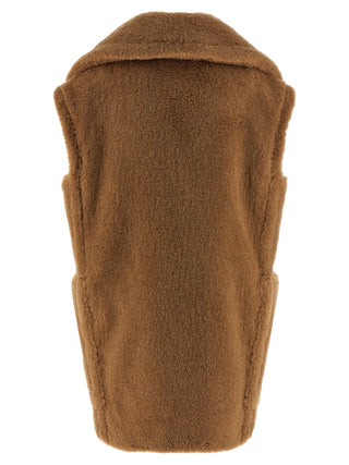 Beige Wool Sleeveless Jacket