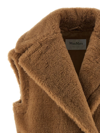 Beige Wool Sleeveless Jacket
