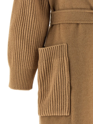 Abrigo de lana beige
