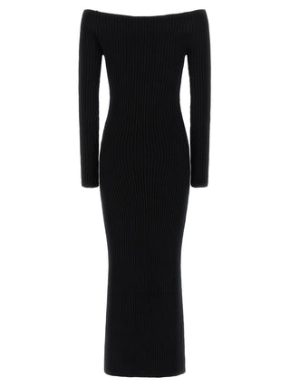 Black Wool Long Dress