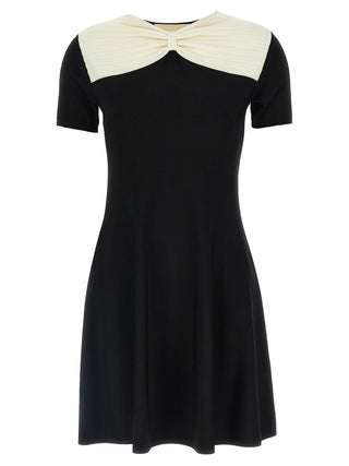 Black Viscose Short Dress