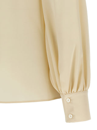 Beige Silk Blouse