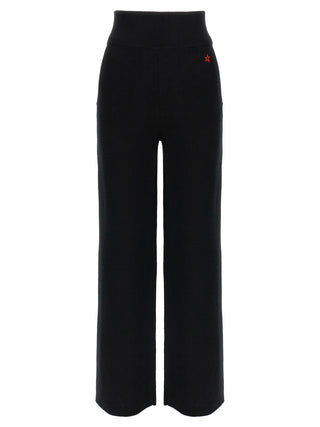 Pantalones casuales de lana merino negra