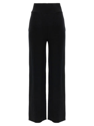 Pantalones casuales de lana merino negra