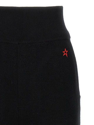 Pantalones casuales de lana merino negra