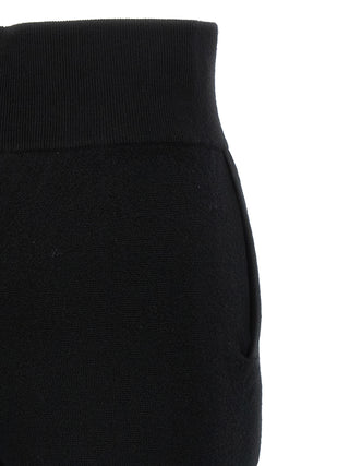 Pantalones casuales de lana merino negra