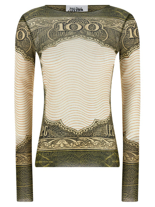 Multicolor Polyamide Long Sleeve T-Shirt