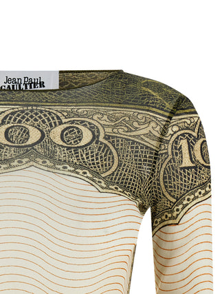 Multicolor Polyamide Long Sleeve T-Shirt
