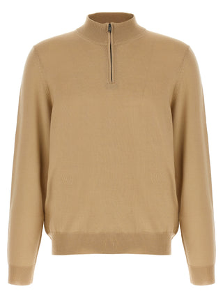 Beige Virgin Wool Cardigan