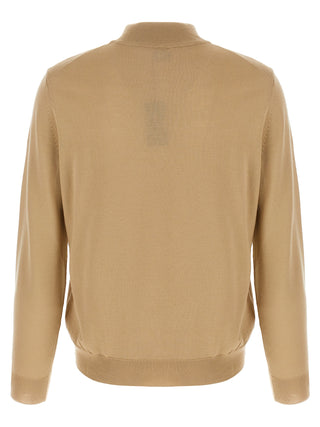 Beige Virgin Wool Cardigan