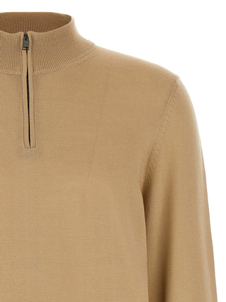 Beige Virgin Wool Cardigan