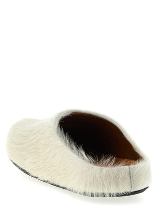 White Calfskin Mules
