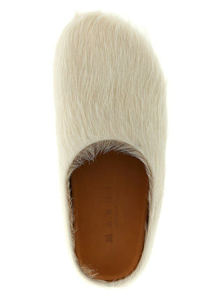 White Calfskin Mules