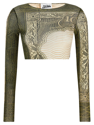 Multicolor Polyamide Long Sleeve T-Shirt