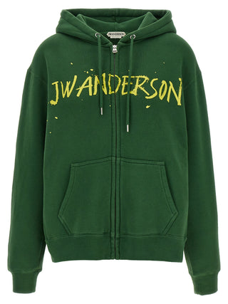Sudadera con capucha bicolor de algodón