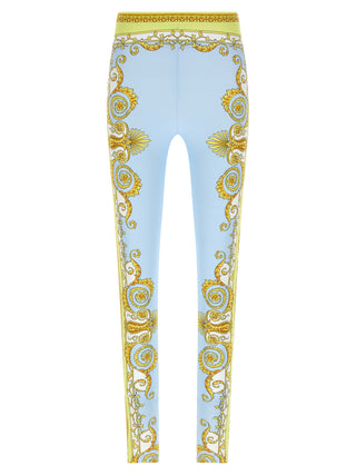 Leggings de nailon azul
