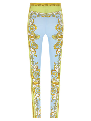 Leggings de nailon azul