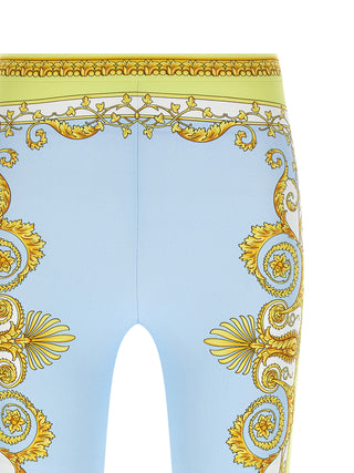 Leggings de nailon azul