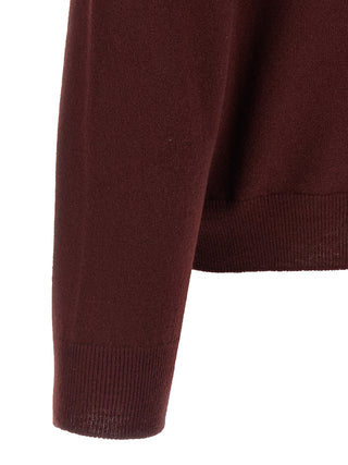 Bordeaux Virgin Wool Cardigan