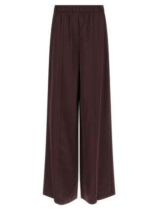 Pantalones casuales de viscosa burdeos