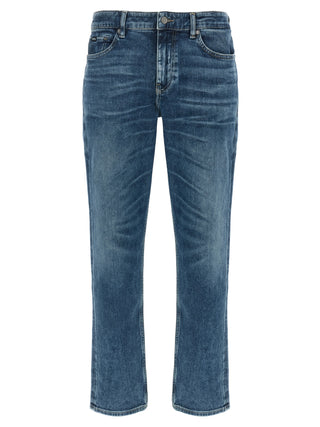 Blue Cotton Skinny Jeans