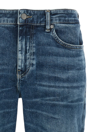 Blue Cotton Skinny Jeans