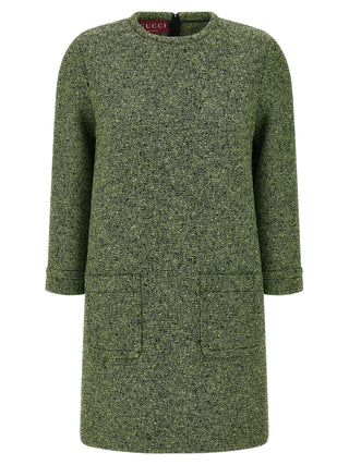 Bicolor Cotton Short Dress