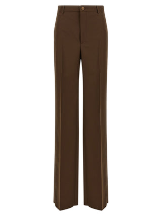 Brown Polyester Dress Pants